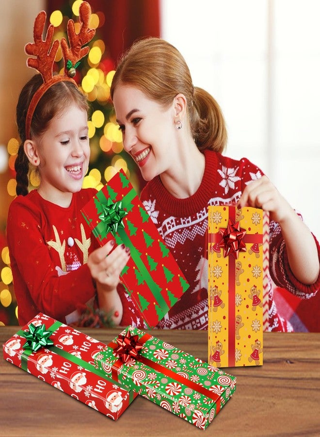 peony man 12 Pack Christmas Gift Card Holder Boxes with Bows and Tags Santa Claus Snowman Gift Card Boxes Christmas Tree Snowflake Gifts Wrap Box for Xmas Holiday Party Favors Gifts Wrapping - Image 5